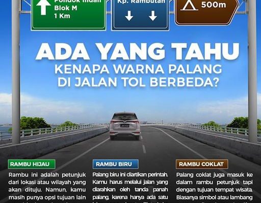 Arti & fungsi rambu jalan tol