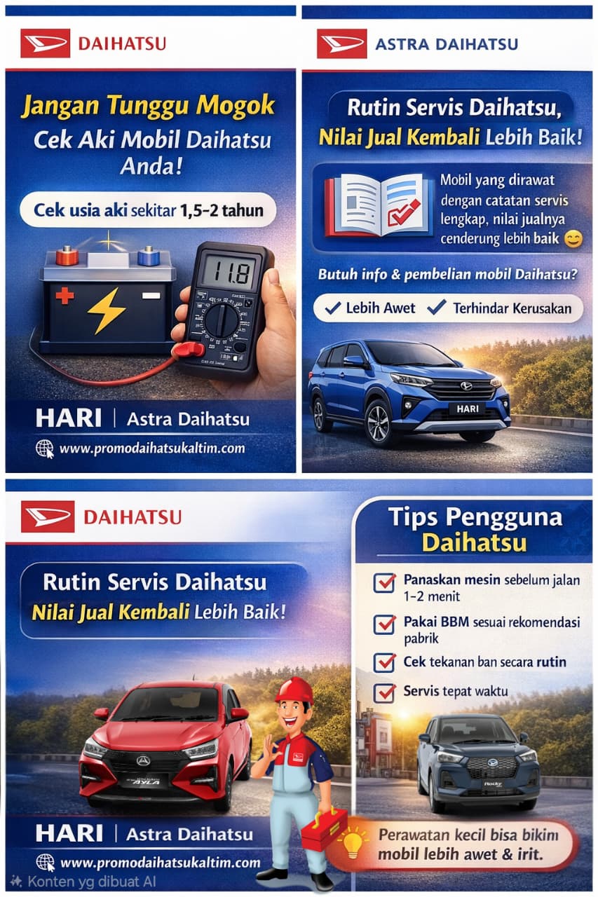 Pentingnya Perawatan Rutin Mobil Daihatsu untuk Kenyamanan dan Nilai Jual Kembali
